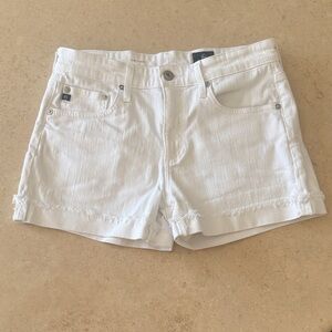 AG Adriano Goldschmied White Denim Jean Shorts
